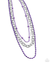 Load image into Gallery viewer, Mardi Gras Mayhem - Purple necklace D067
