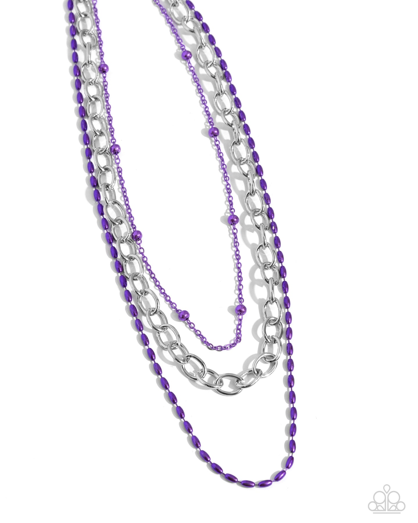 Mardi Gras Mayhem - Purple necklace D067
