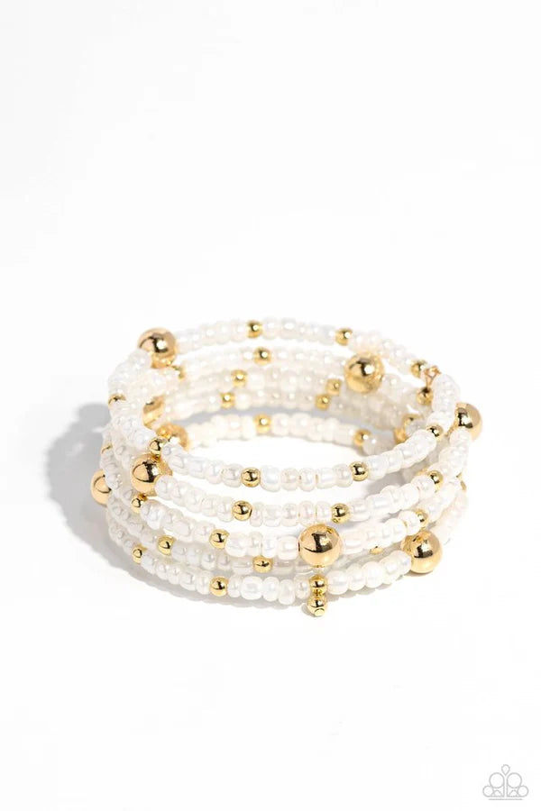 Refined Retrograde - Gold coil bracelet D032