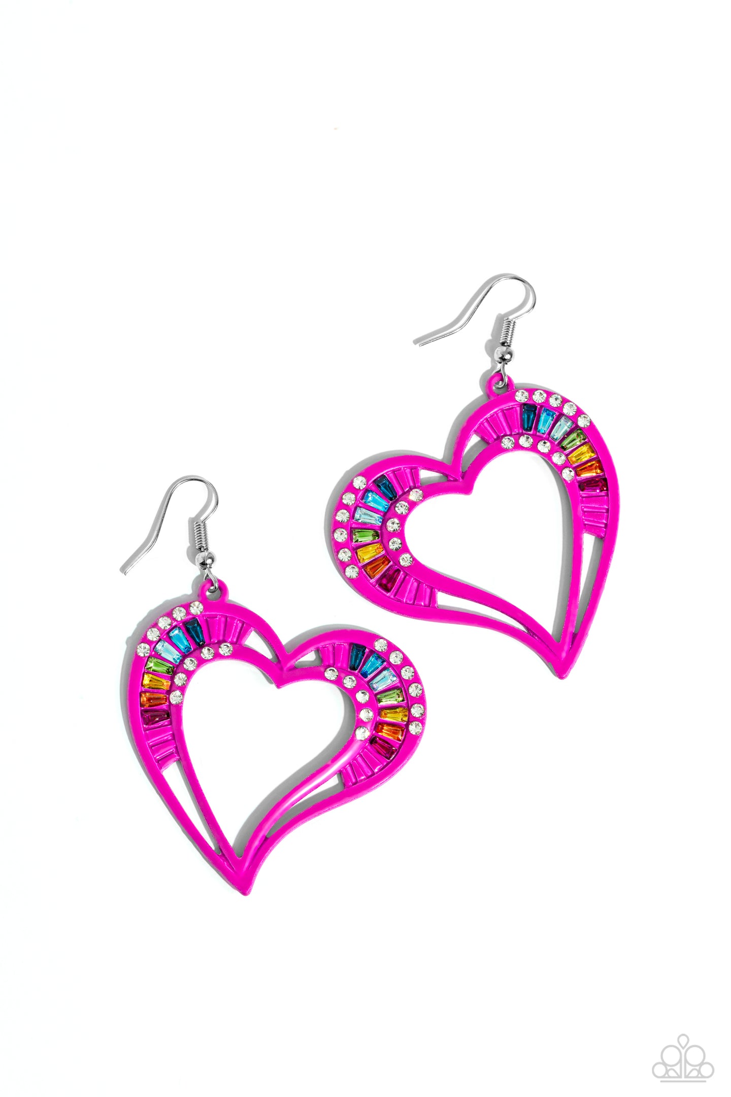 Embellished Emeralds - Pink earring A091