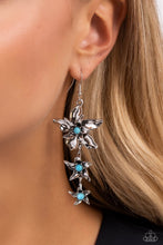 Load image into Gallery viewer, Tapered Tiers - Blue earring C026
