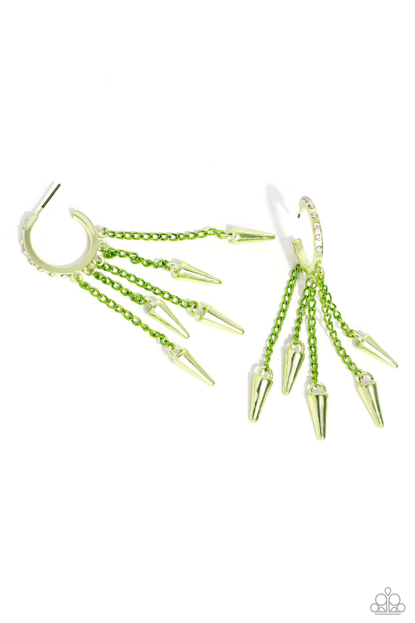 Piquant Punk - Green hoop earring LR3