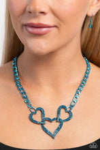 Load image into Gallery viewer, $16 set: Eclectically Enamored - Blue necklace E011/D083
