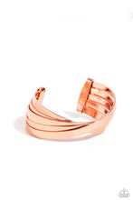 Load image into Gallery viewer, Rebellious Ribbons - Copper Cuff Bracelet E040
