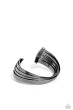 Load image into Gallery viewer, Rebellious Ribbons - Black Cuff Bracelet E040
