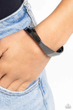 Load image into Gallery viewer, Rebellious Ribbons - Black Cuff Bracelet E040
