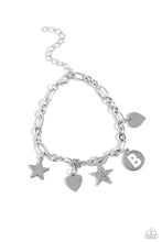 Load image into Gallery viewer, Legacy Letters - White - B bracelet A095
