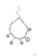 Load image into Gallery viewer, Legacy Letters - White - O bracelet A096
