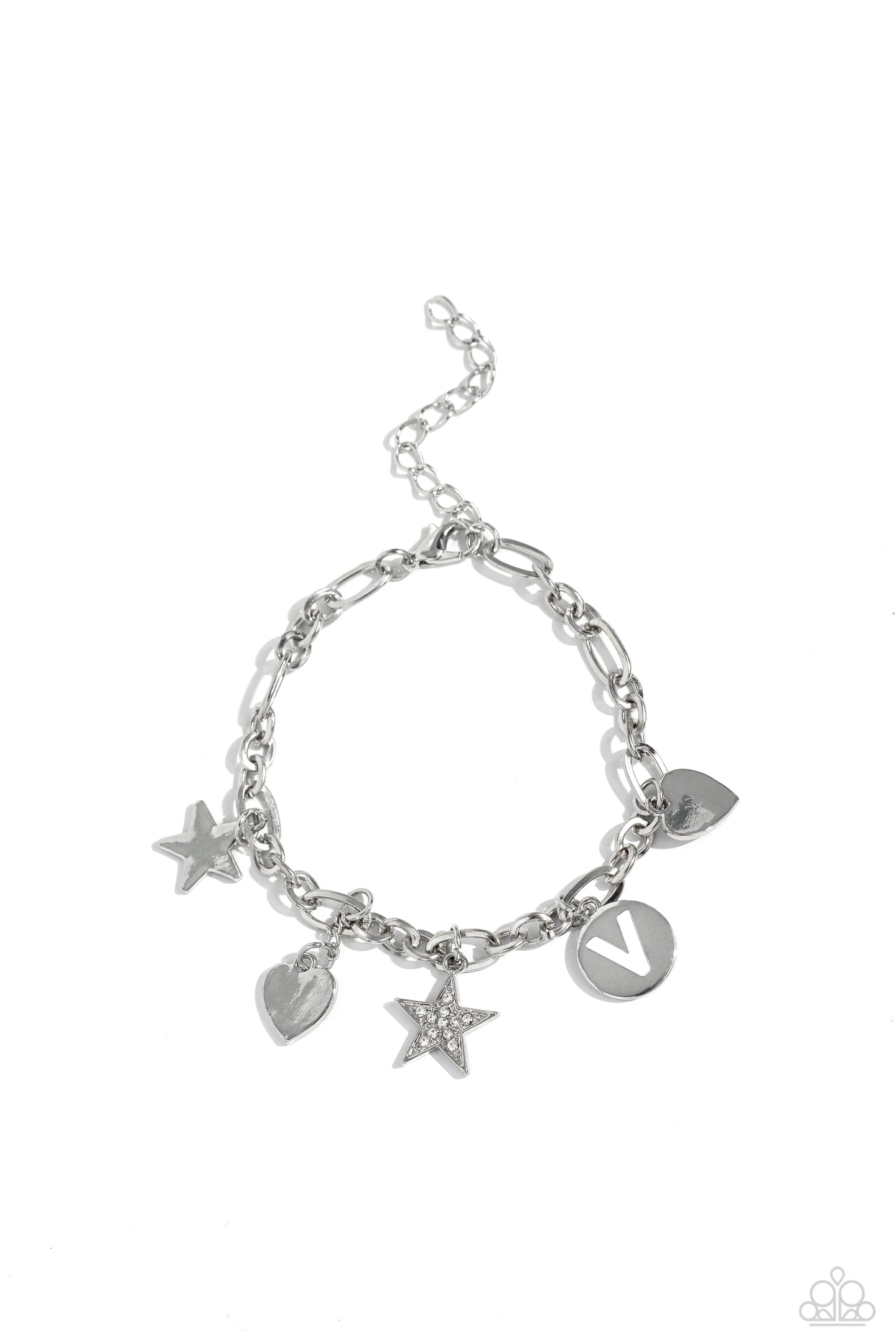 Legacy Letters - White - V bracelet A095