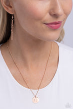 Load image into Gallery viewer, Initial Elegance - Rose Gold - C necklace A037
