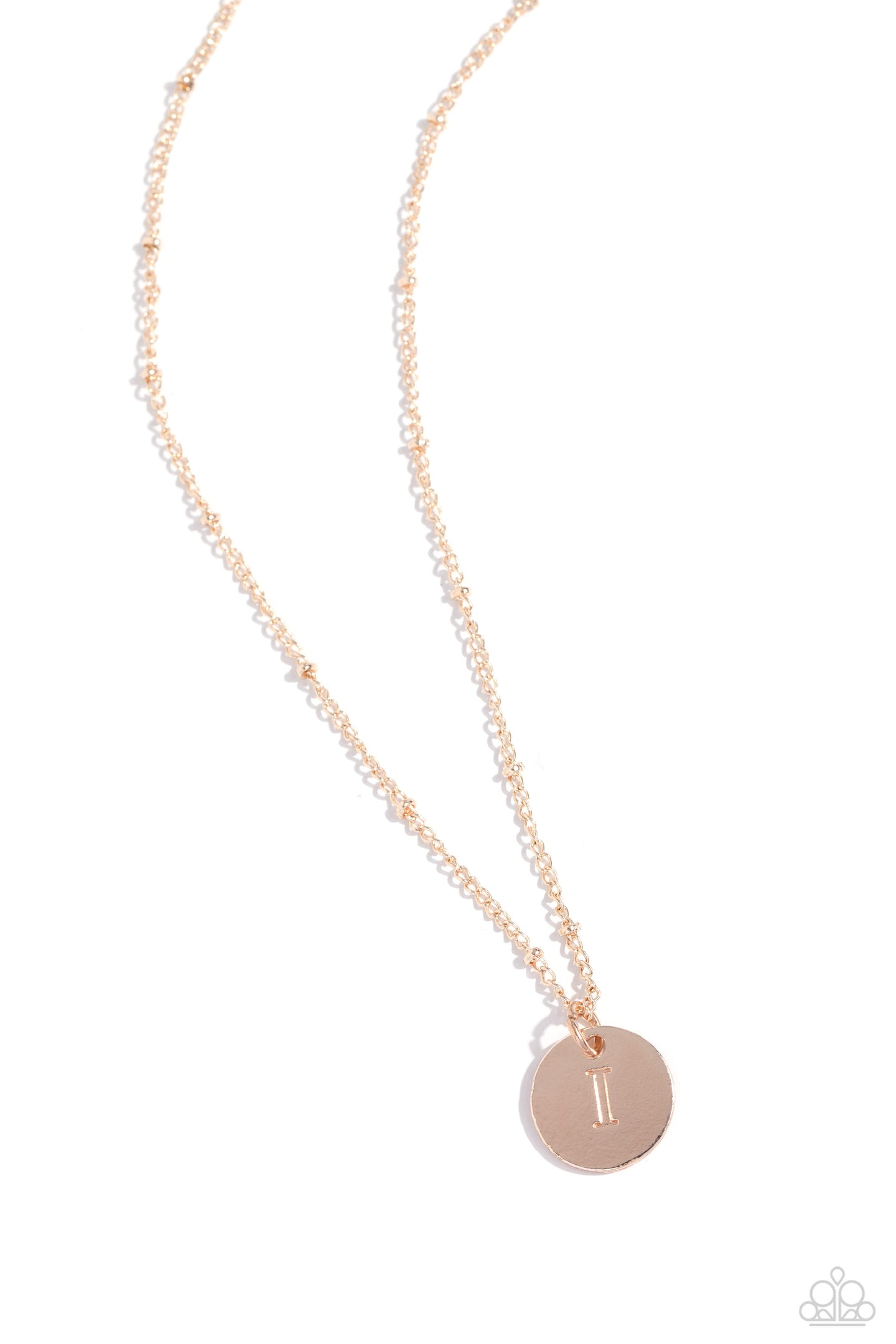 Initial Elegance - Rose Gold - I necklace C024