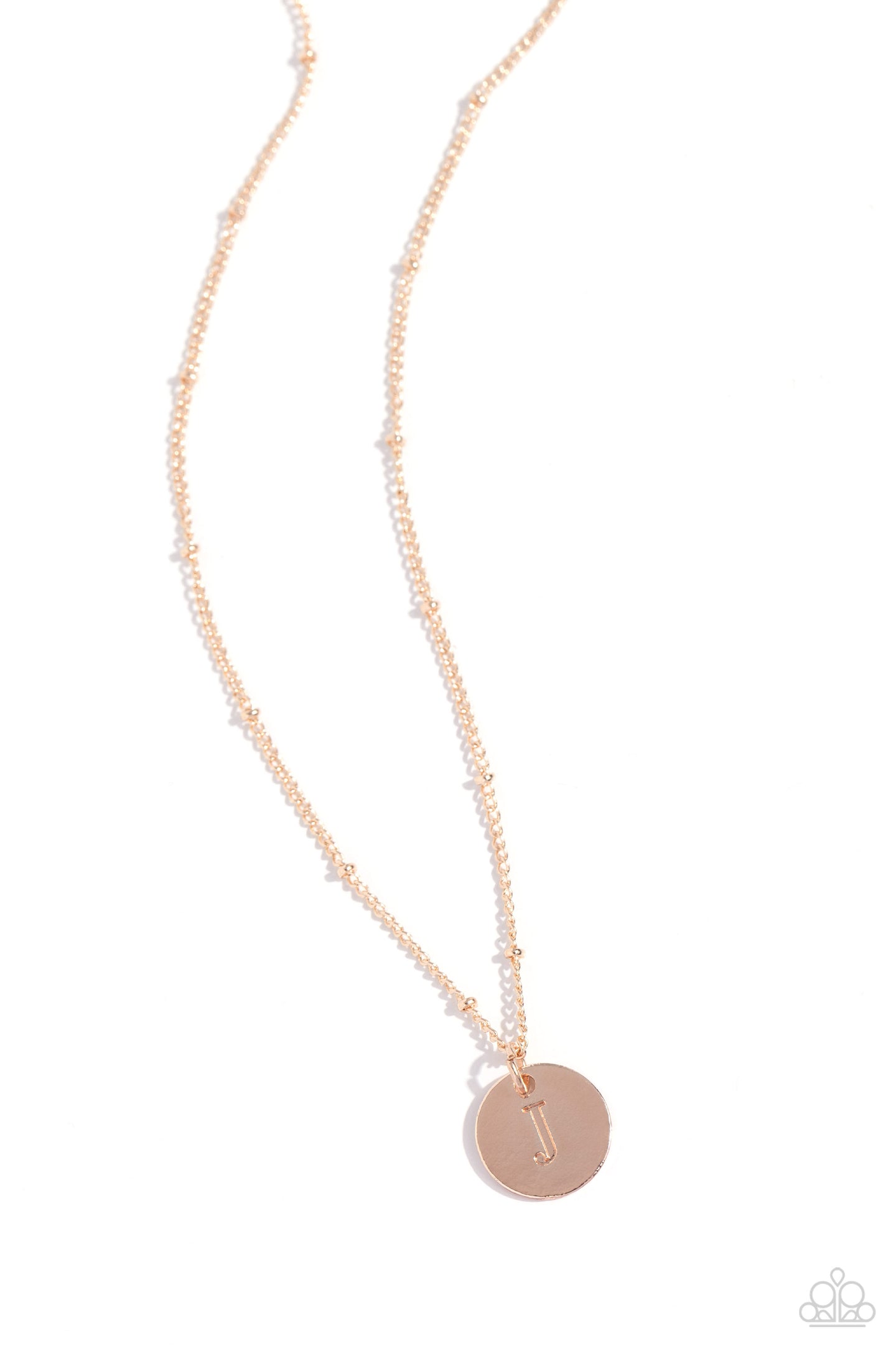 Initial Elegance - Rose Gold - J necklace C024