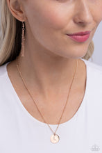Load image into Gallery viewer, Initial Elegance - Rose Gold - L necklace C024
