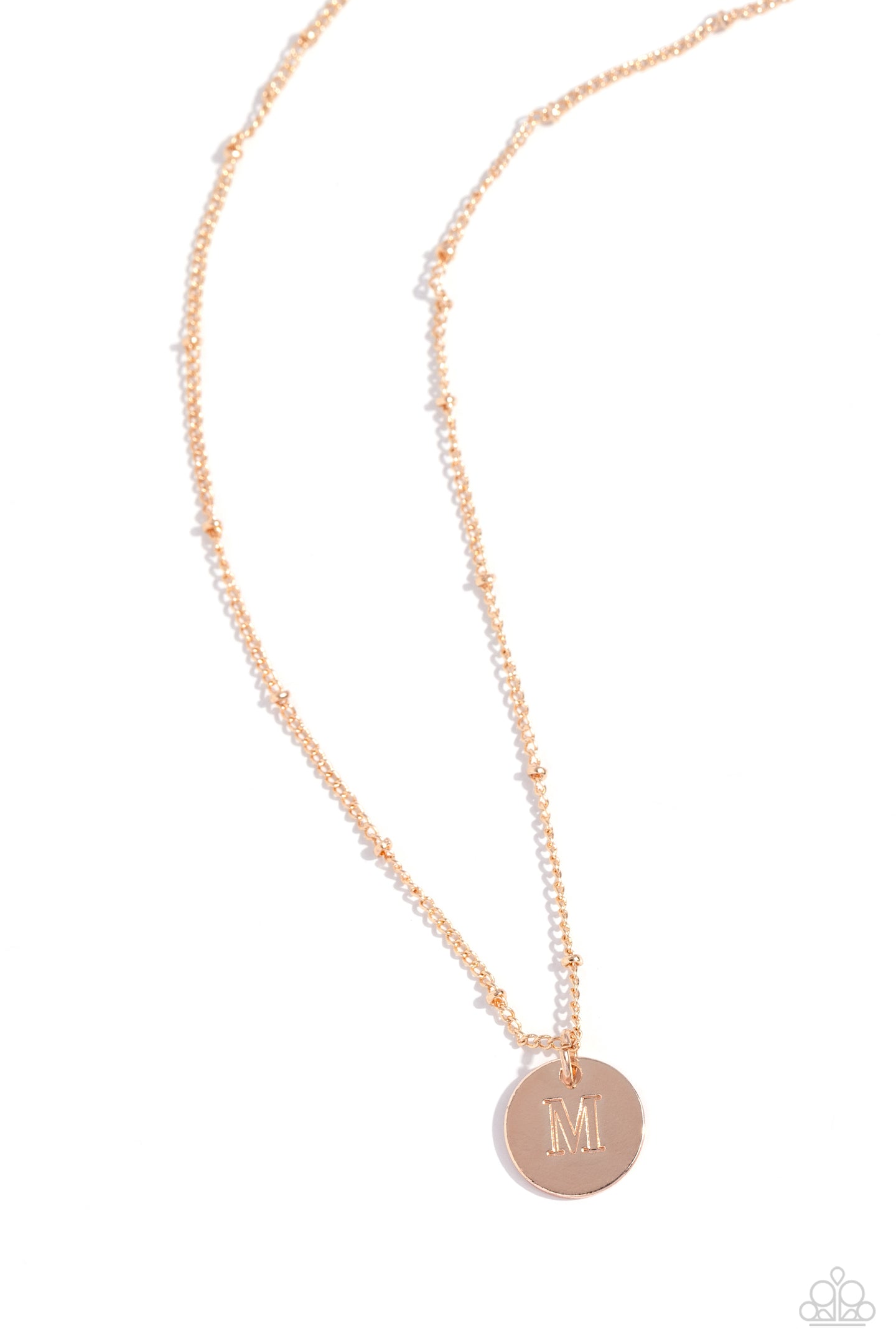 Initial Elegance - Rose Gold - M necklace C024