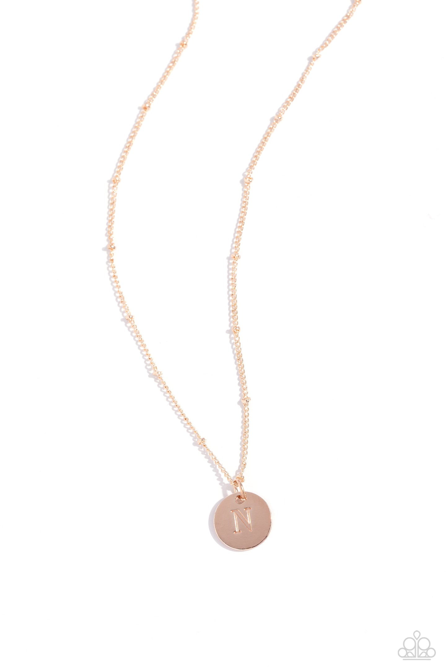 Initial Elegance - Rose Gold - N necklace C024