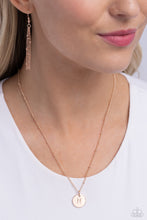 Load image into Gallery viewer, Initial Elegance - Rose Gold - N necklace C024
