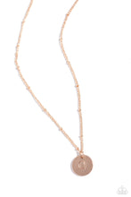 Load image into Gallery viewer, Initial Elegance - Rose Gold - O necklace C024
