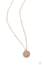 Load image into Gallery viewer, Initial Elegance - Rose Gold - P necklace C024
