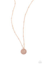 Load image into Gallery viewer, Initial Elegance - Rose Gold - Q necklace C024
