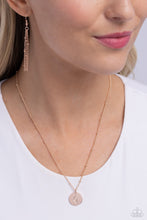 Load image into Gallery viewer, Initial Elegance - Rose Gold - Q necklace C024
