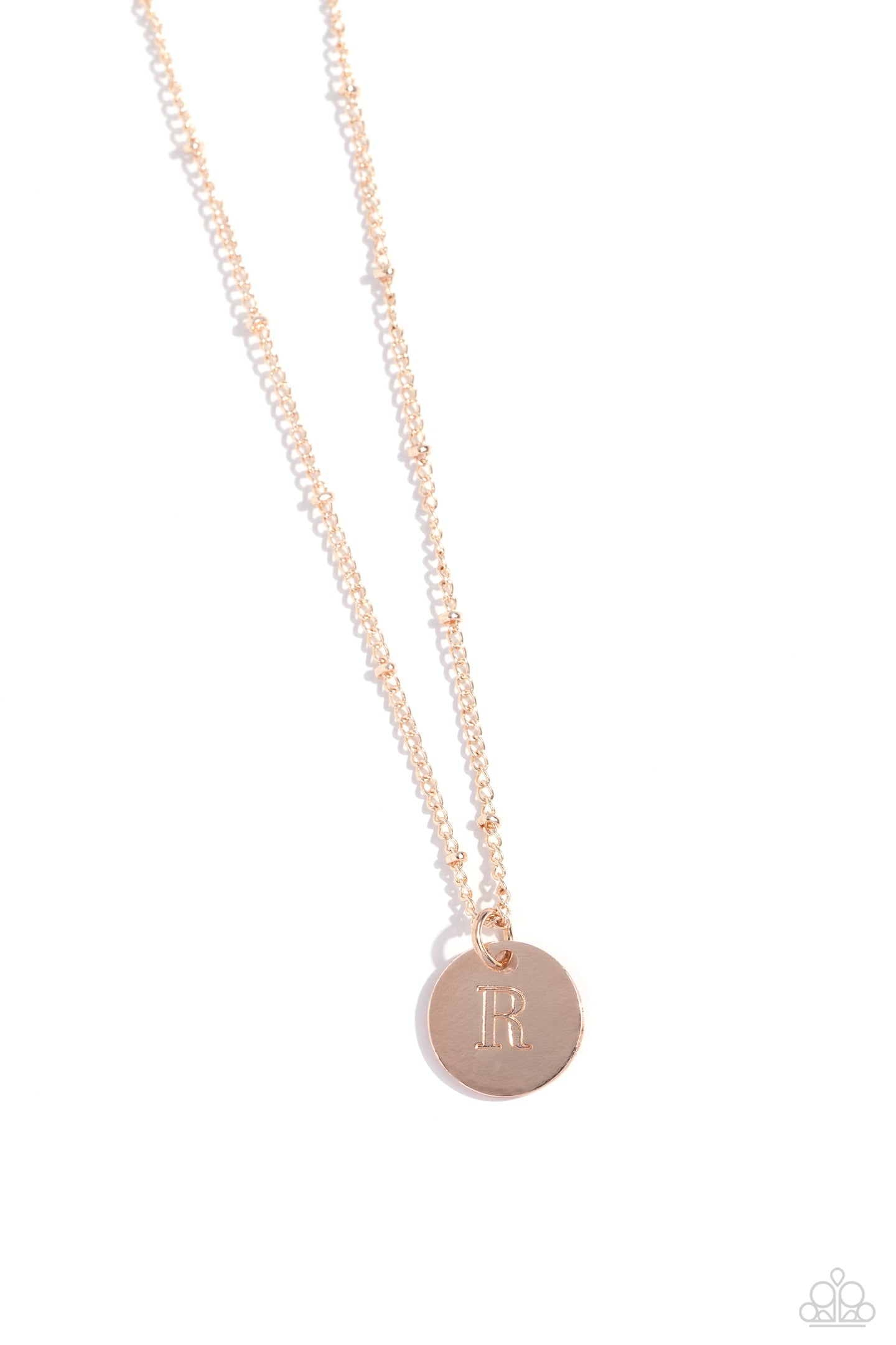 Initial Elegance - Rose Gold - R necklace C024