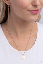 Load image into Gallery viewer, Initial Elegance - Rose Gold - R necklace C024
