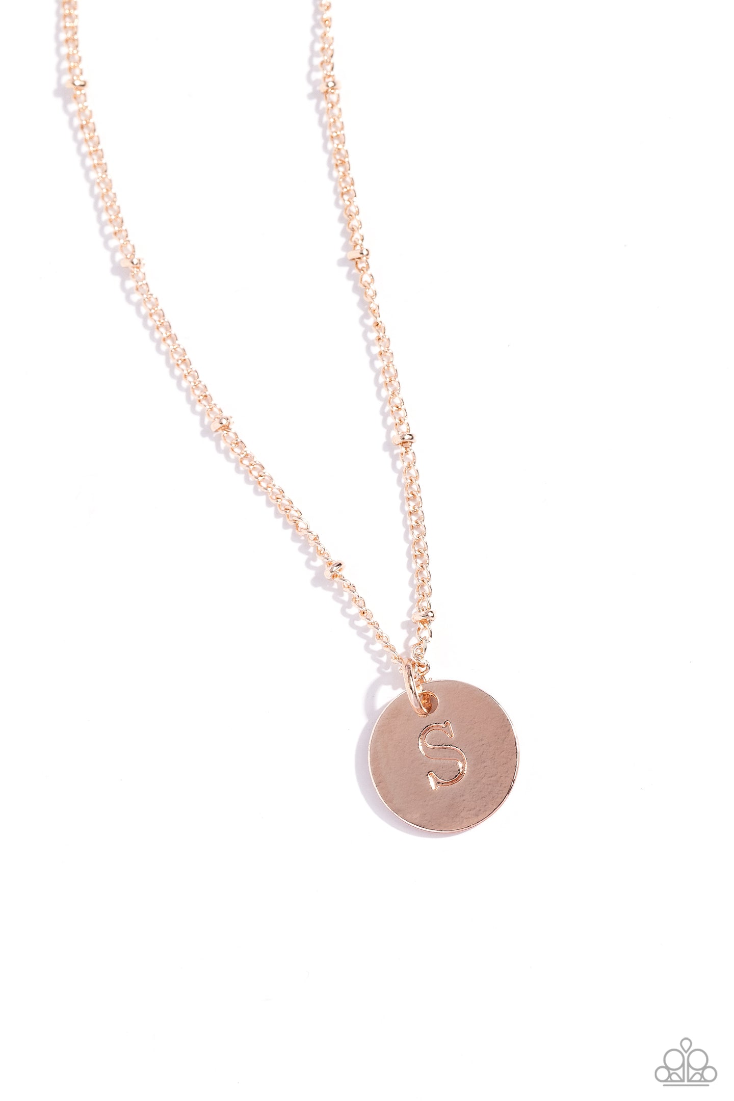 Initial Elegance - Rose Gold - S necklace C024