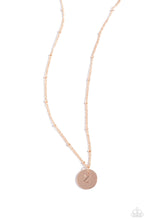 Load image into Gallery viewer, Initial Elegance - Rose Gold - Z necklace C024
