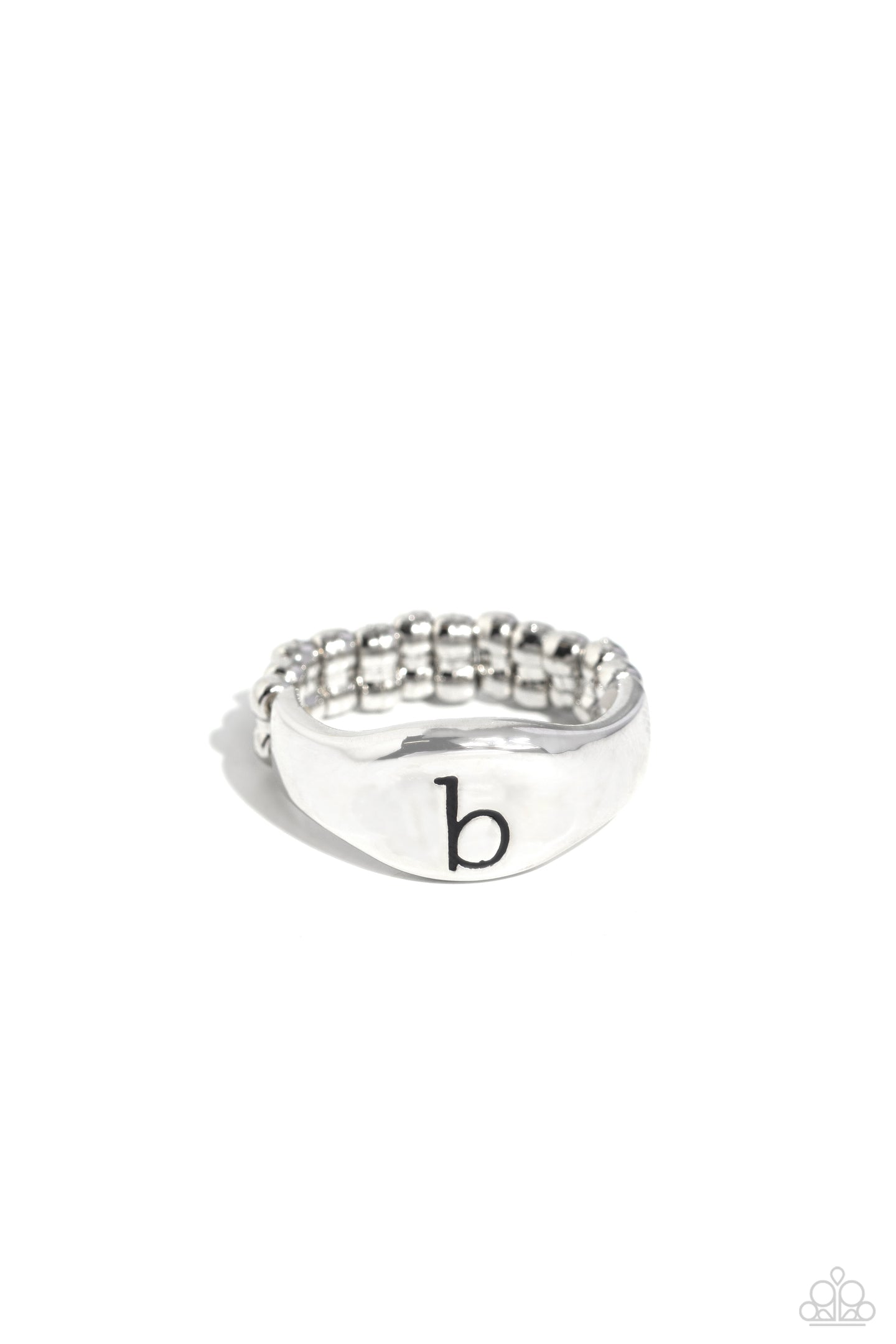 Monogram Memento - Silver - B ring 2069