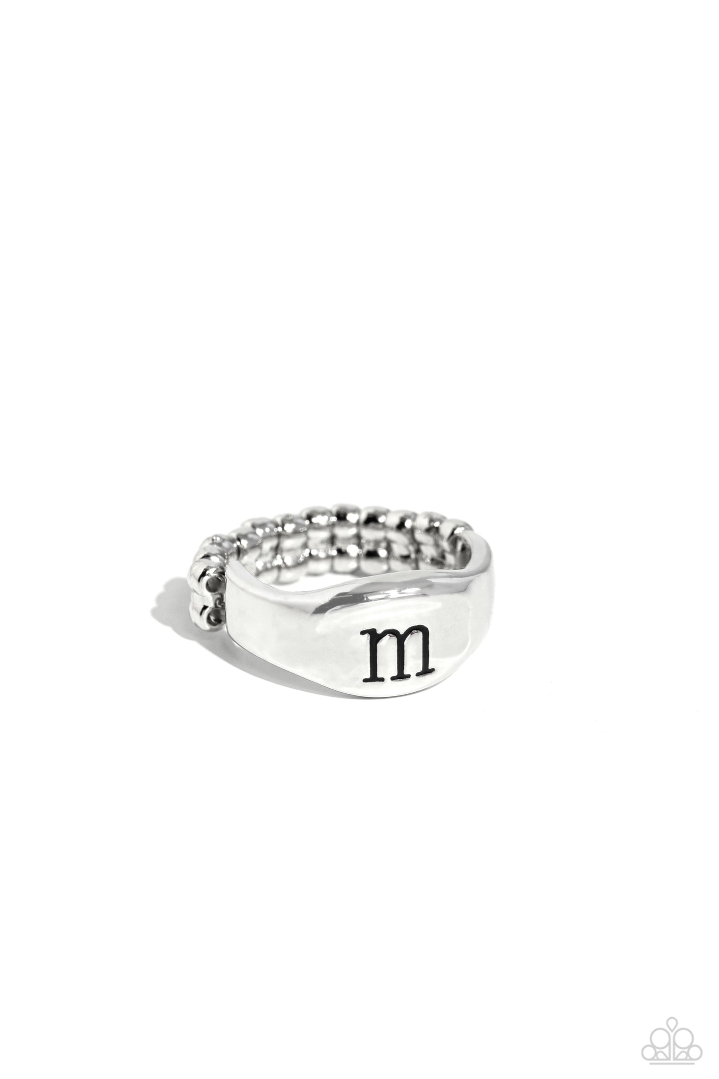 Monogram Memento - Silver - M ring A014