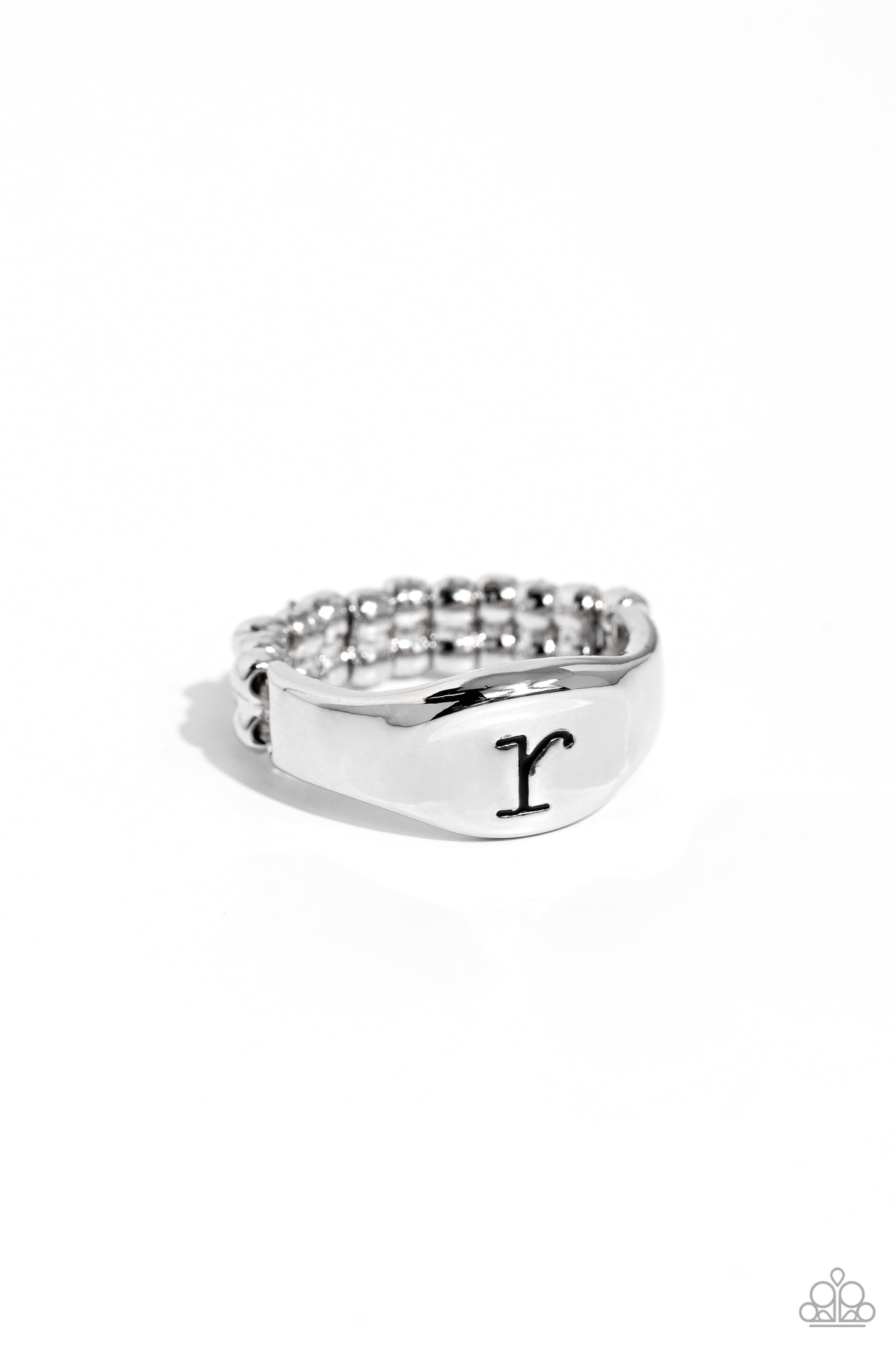 Monogram Memento - Silver - R ring A014