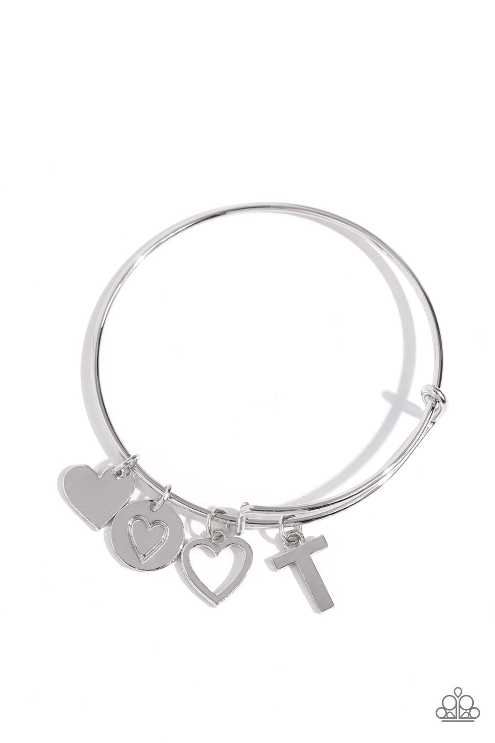 Making It INITIAL - Silver - T bracelet A018
