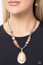 Load image into Gallery viewer, Captivating Composition - Brown necklace E008
