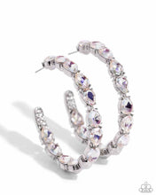 Load image into Gallery viewer, Presidential Pizzazz - White hoop earring MAR 2024 LOP G048
