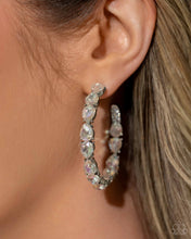 Load image into Gallery viewer, Presidential Pizzazz - White hoop earring MAR 2024 LOP G048
