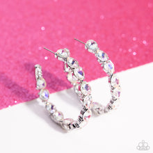 Load image into Gallery viewer, Presidential Pizzazz - White hoop earring MAR 2024 LOP G048
