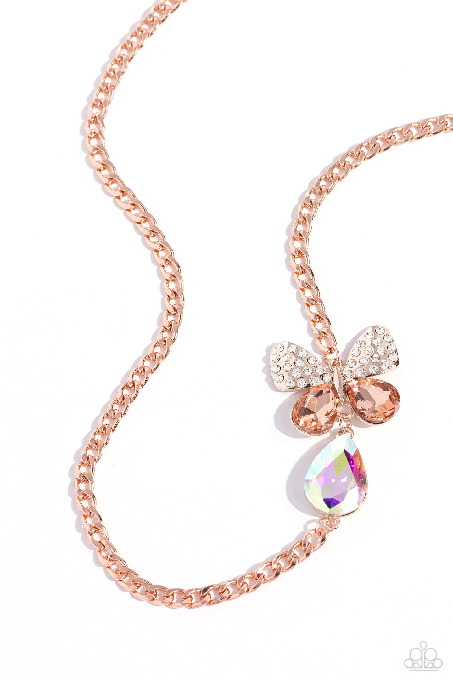 Fluttering Finesse - Rose Gold necklace E001