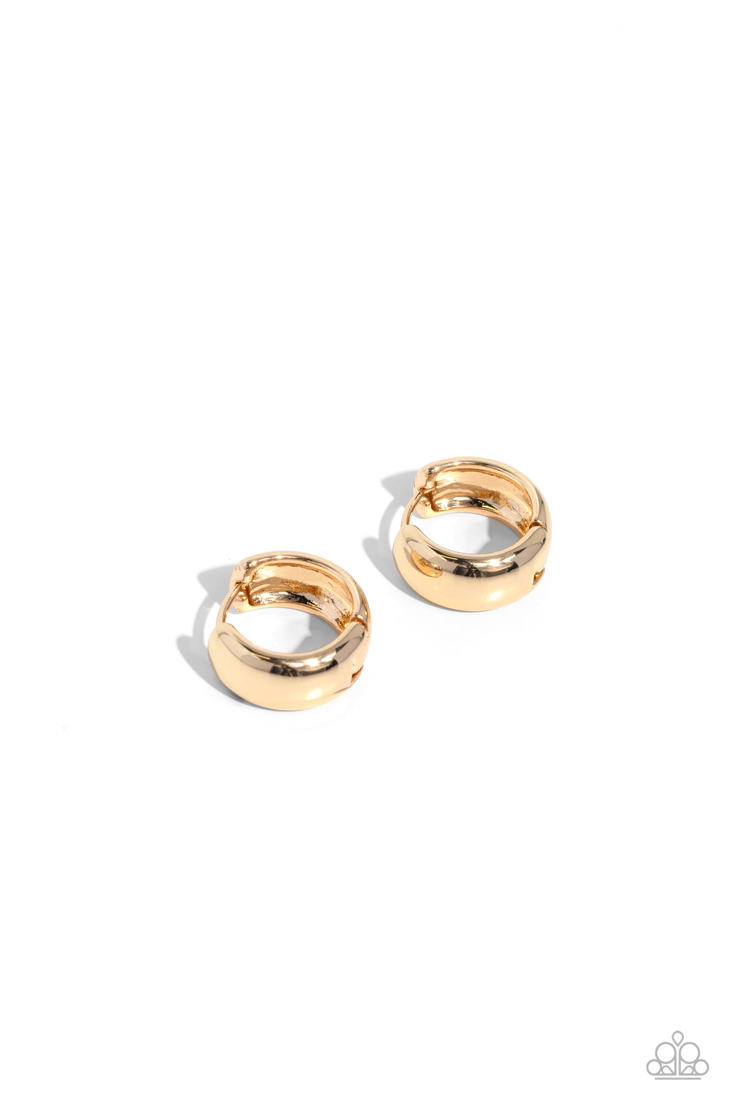 Hinged Halftime - Gold hoop earring D048