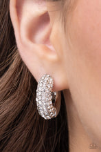 Load image into Gallery viewer, Combustible Confidence - White hoop earring D009
