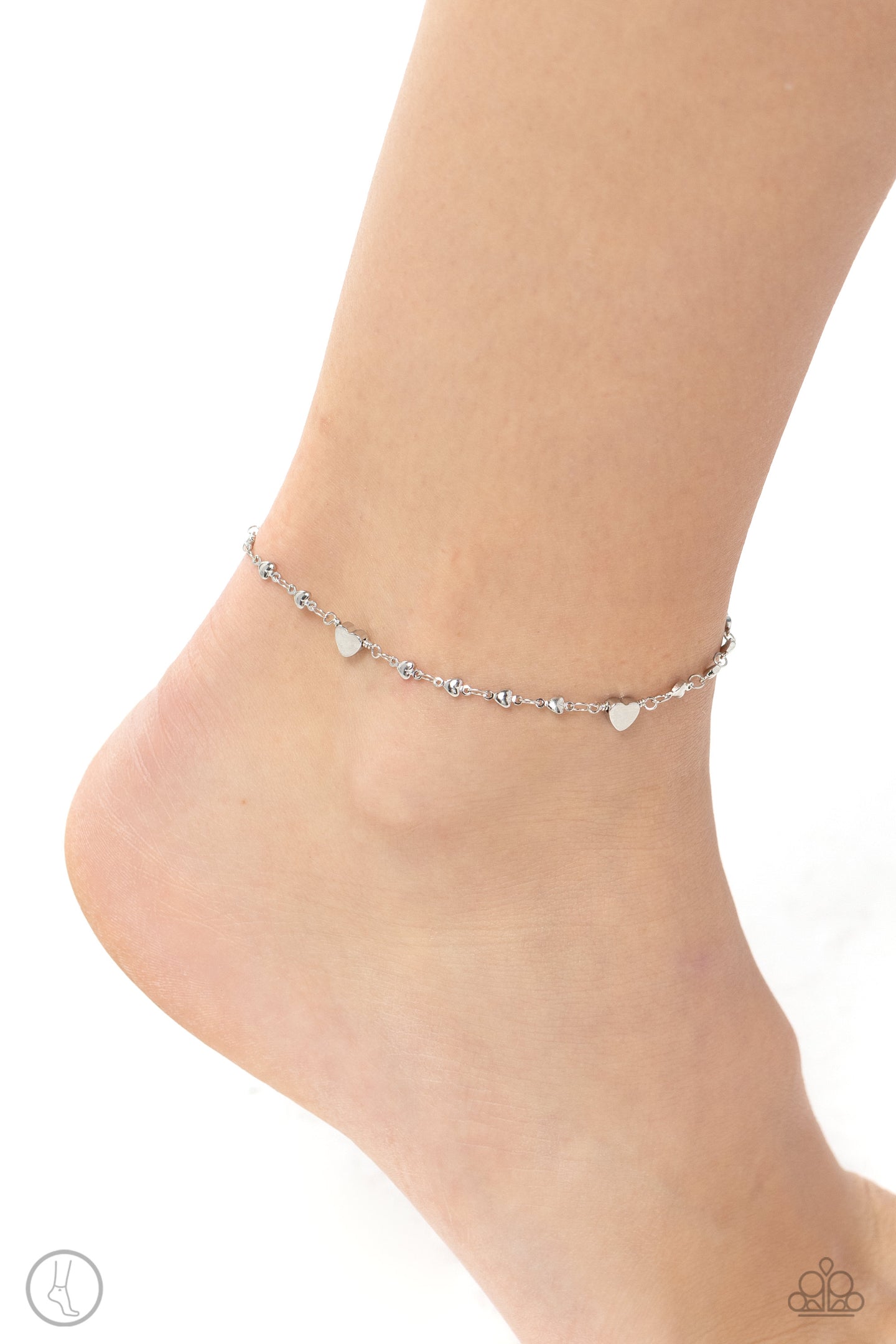 Highlighting My Heart - Silver anklet A044