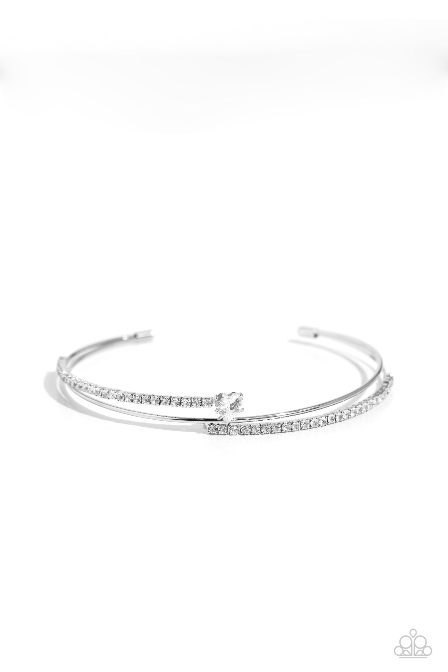 Sensational Sweetheart - White cuff bracelet B073