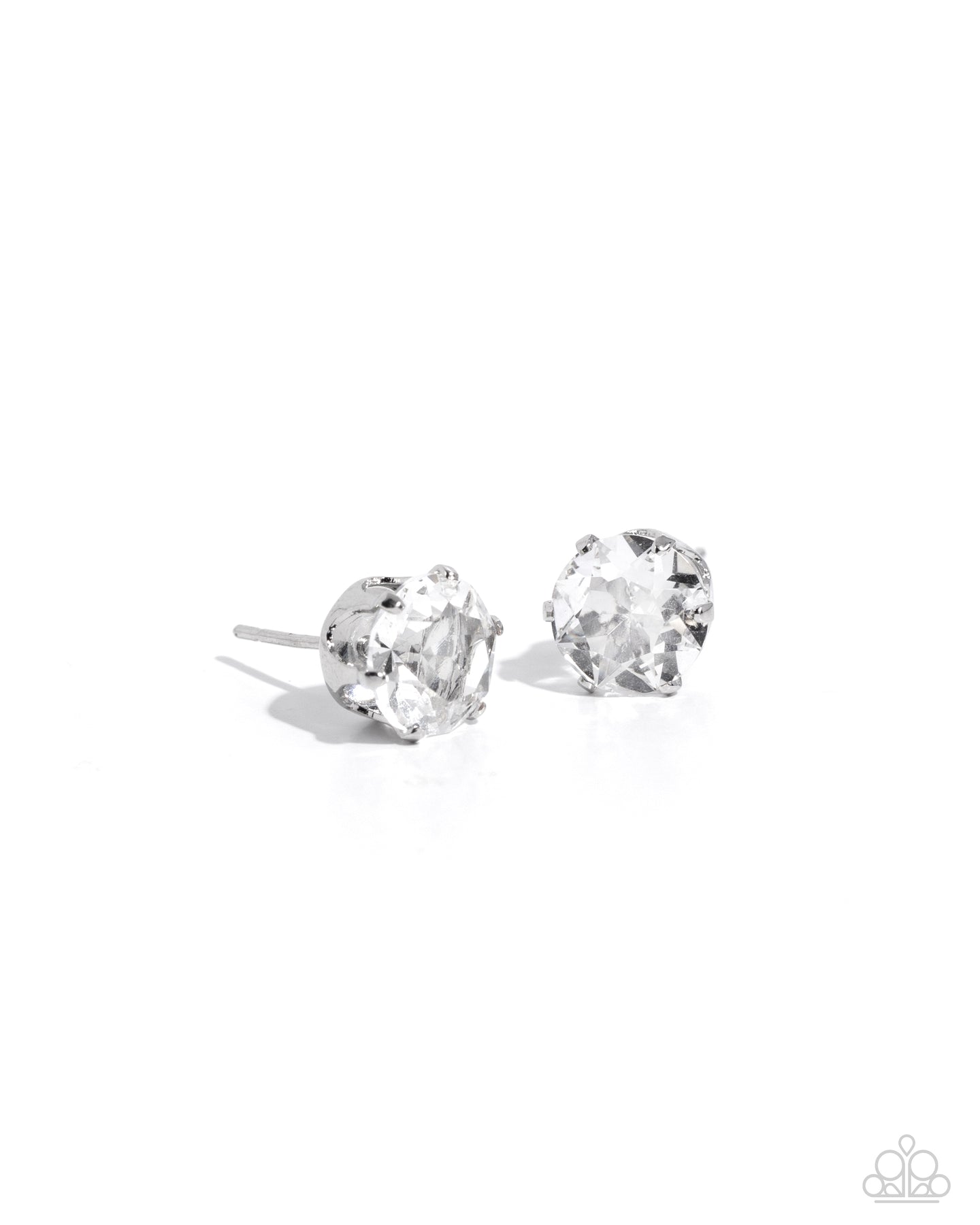 Breathtaking Birthstone - White post earring D063