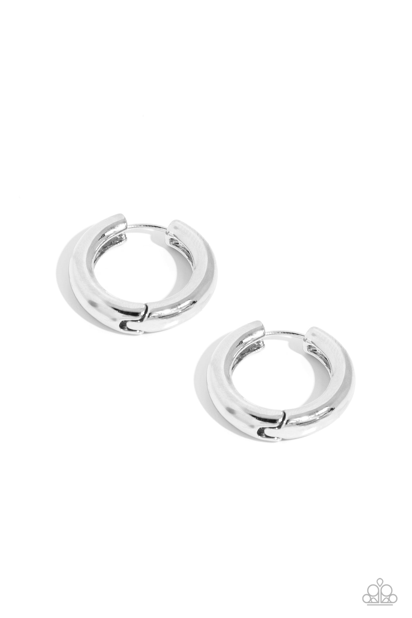 The New Classic - Silver mini hinge hoop earring E016