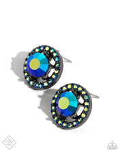 Load image into Gallery viewer, Dynamic Dominance - Blue post earring JUNE 2024 FF B125
