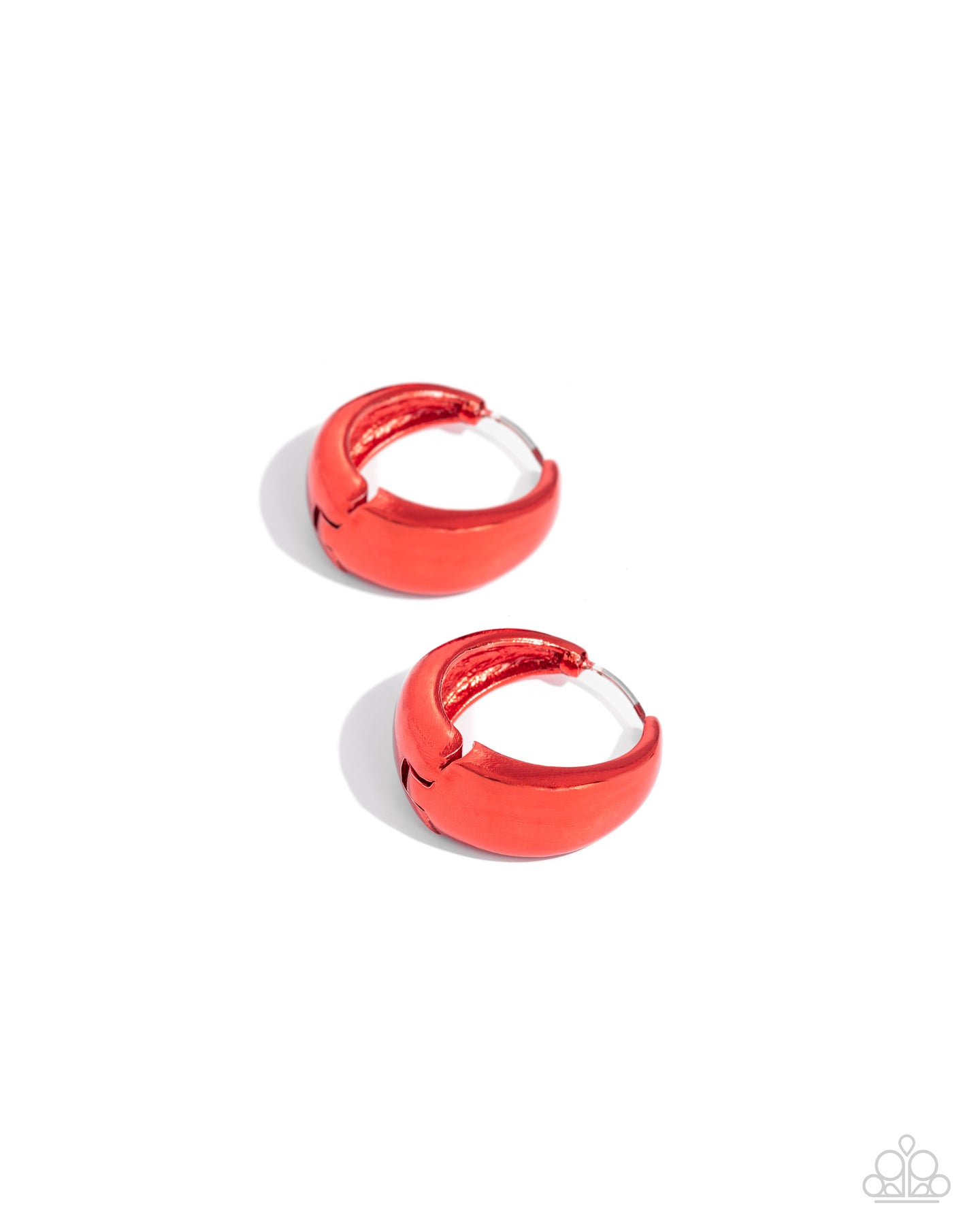 Colorful Curiosity - Red hinge hoop earring B088