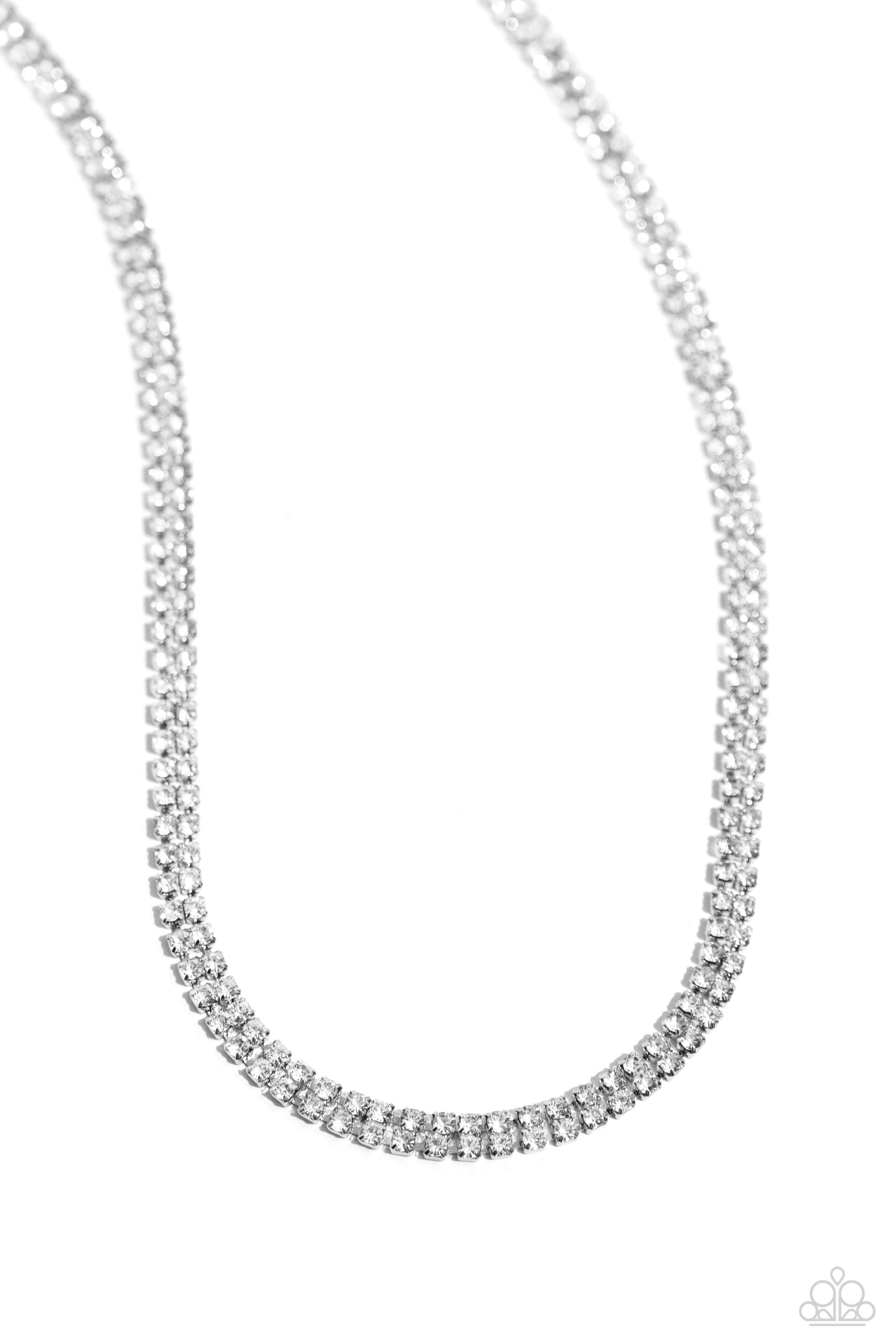 Dazzling Declaration - White necklace D041