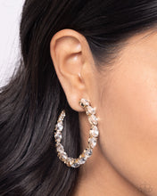 Load image into Gallery viewer, Presidential Pizzazz - Gold hoop earring D014
