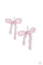 Load image into Gallery viewer, The BOW Must Go On - Pink post earring D044
