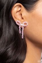 Load image into Gallery viewer, The BOW Must Go On - Pink post earring D044
