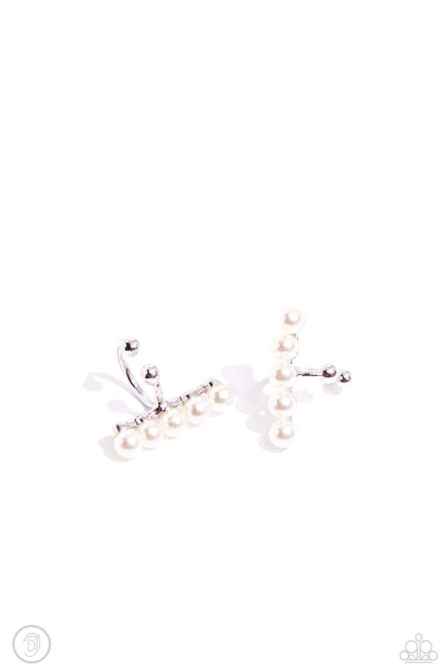 CUFF Love - White ear cuff earring A039